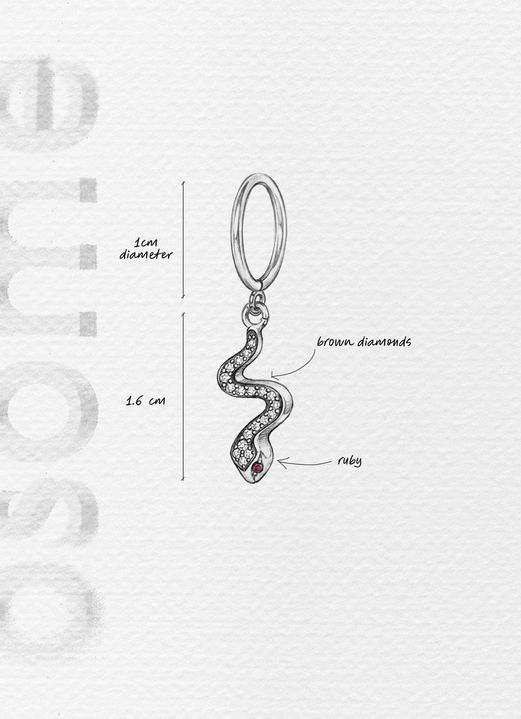 THE SNAKE WITH BROWN DIAMONDS AND RUBIES