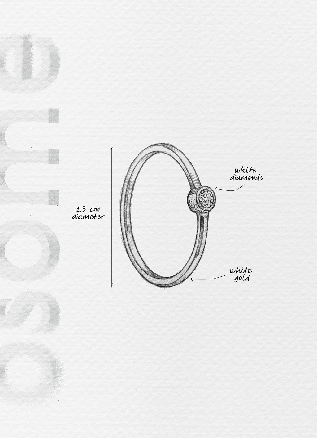 H2O LARGE IN WHITE GOLD